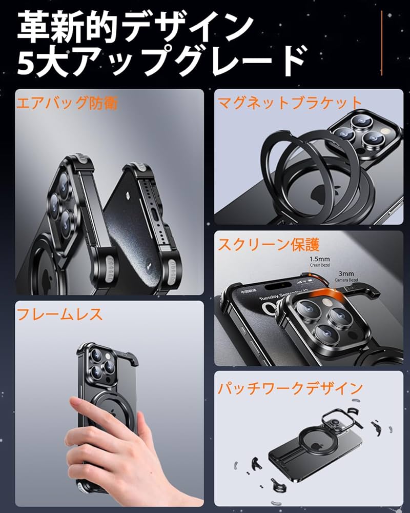Amazon.co.jp: Ogranee iPhone 14Pro Max用 ケース 金属